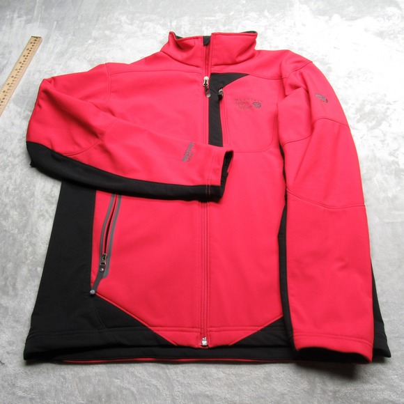 Mountain Hardwear Jacket Mens Large Red Softshell Water Resistant‎ Windstopper - Picture 2 of 16